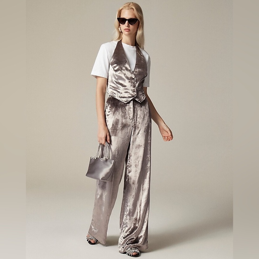 J.Crew Carolina pant in drapey velvet size 14 NWT